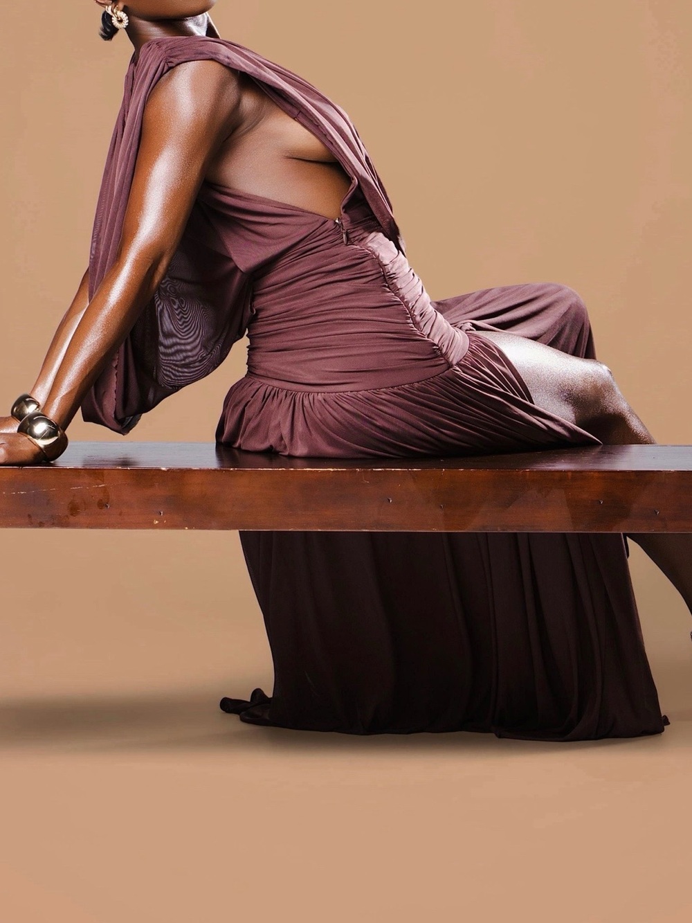 Baby Boo ROMILLY GOWN - PLUM BROWN - Picture 7 of 7